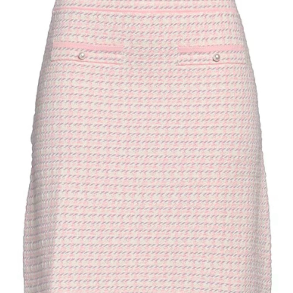 Sandro Elegant Pink Tweed Pencil Skirt
